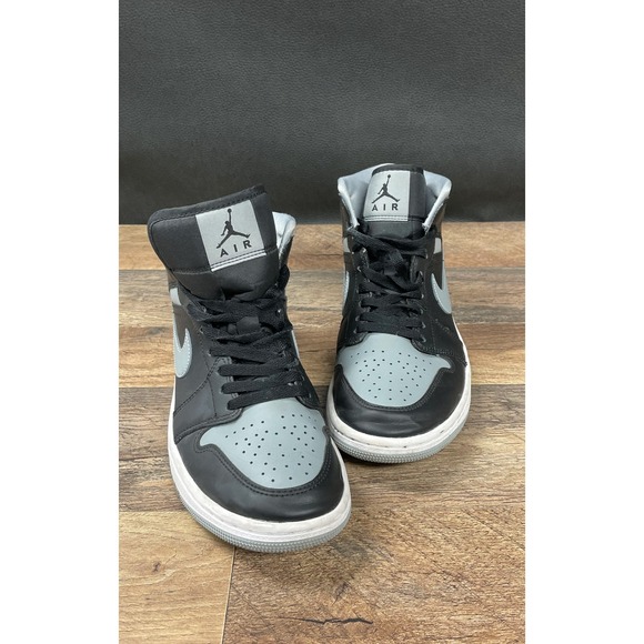 Nike Air Jordan 1 Mid Shadow Black Grey White BQ6472-007 Women's Size 8 - Picture 2 of 5